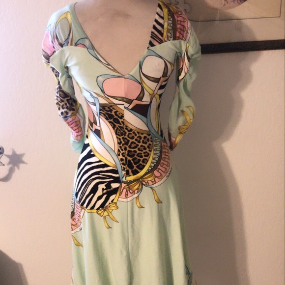 RAREVintage!RobertoCavalli Pastel color midi Dress - Picture 6 of 7